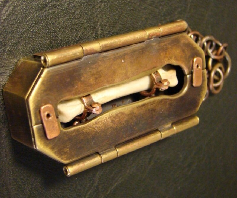 Brass Coffin-shaped Container