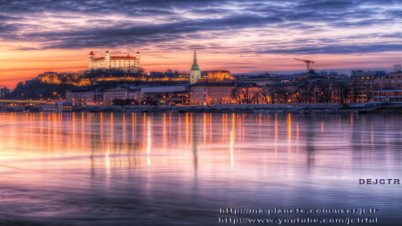Bratislava Castle at Dusk — Purple