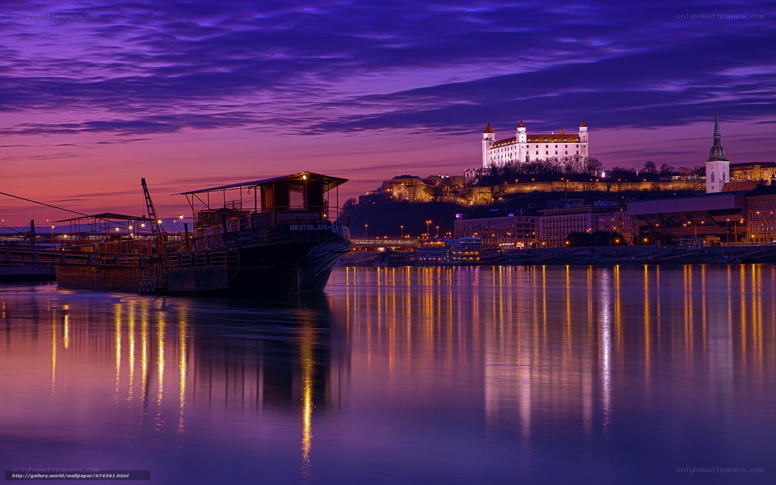 Bratislava Castle at dusk