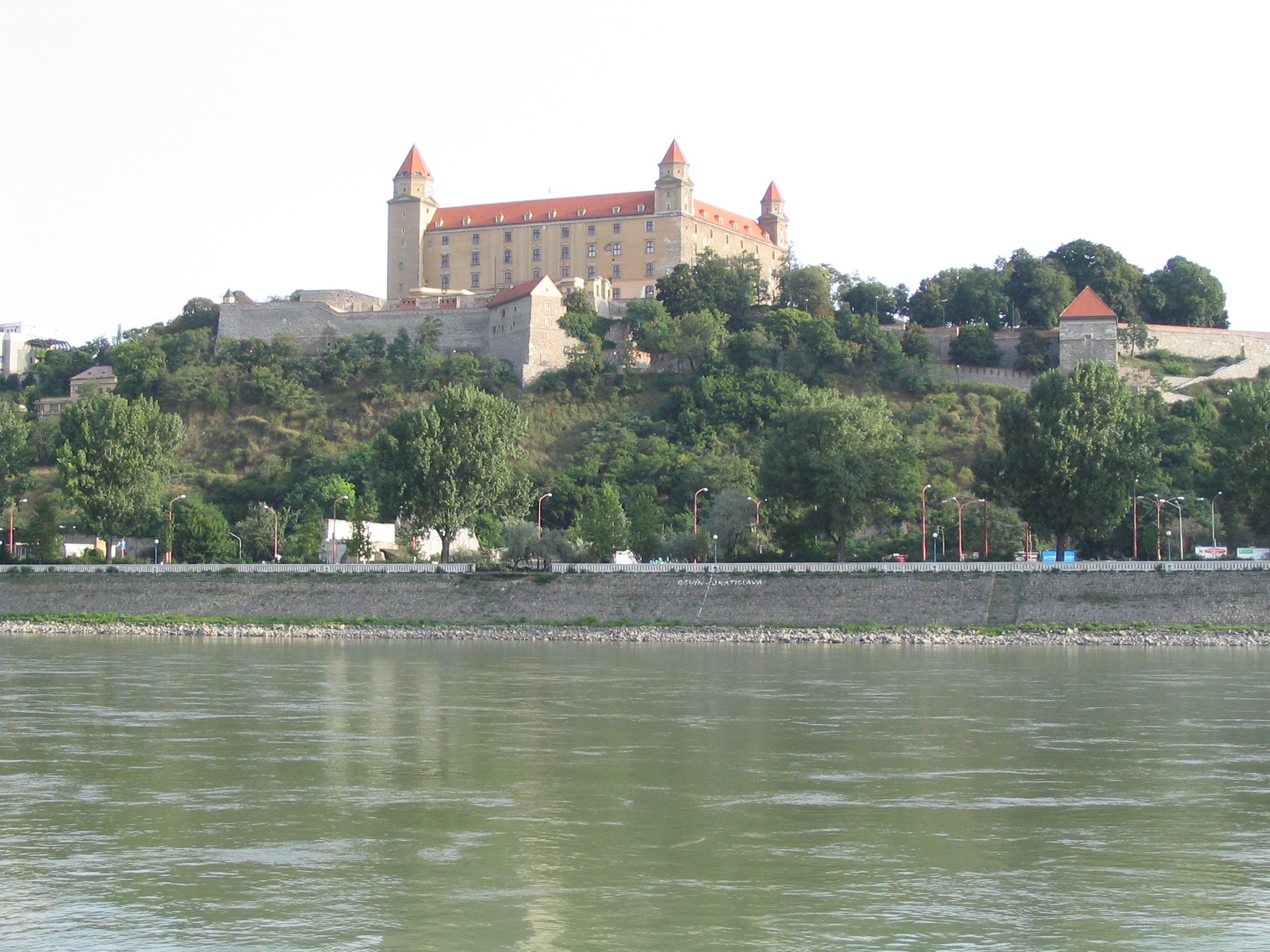 Bratislava Castle overlooks the Danube