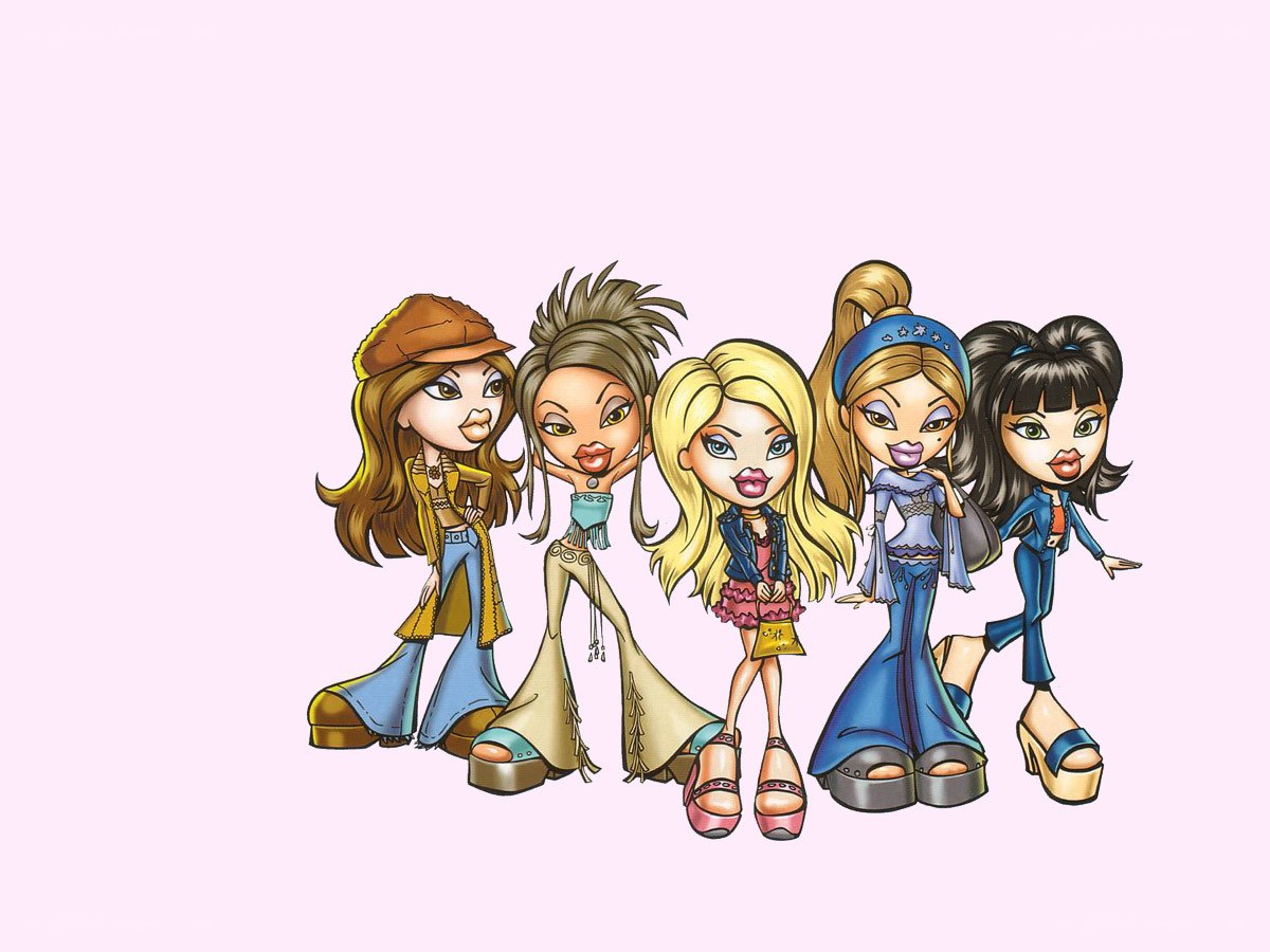 Bratz dolls group illustration