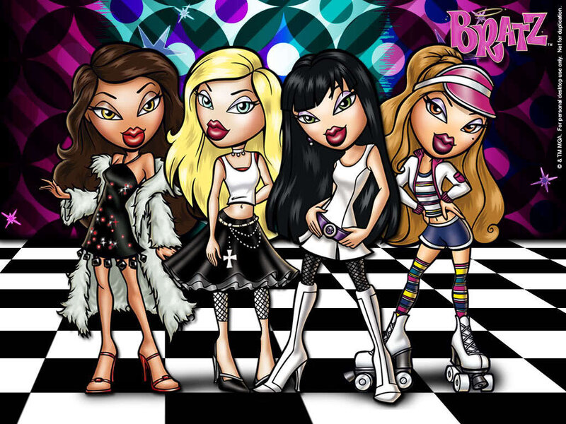 Bratz dolls on a dance floor
