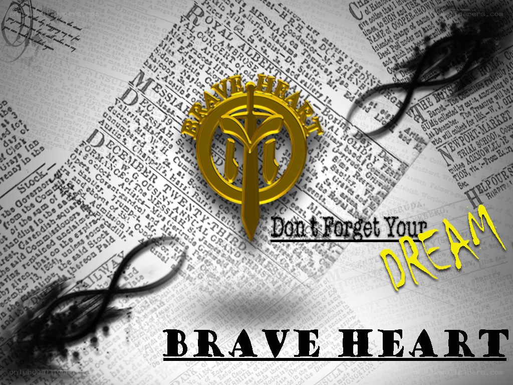 Brave Heart logo with dream text