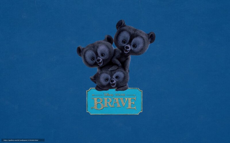 Brave movie logo with bear cubs