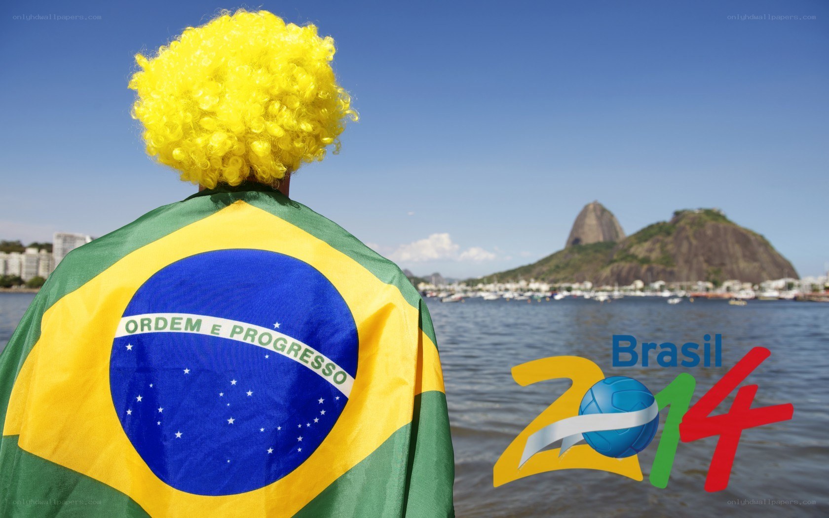 Brazil 2014 fan at beach