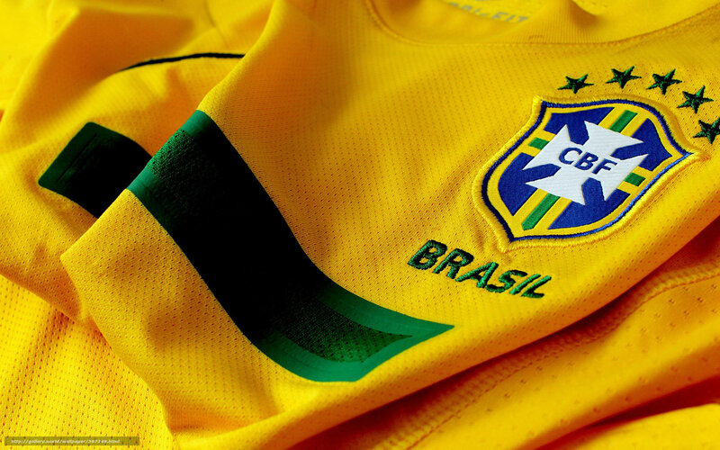 Brazil soccer jersey close-up