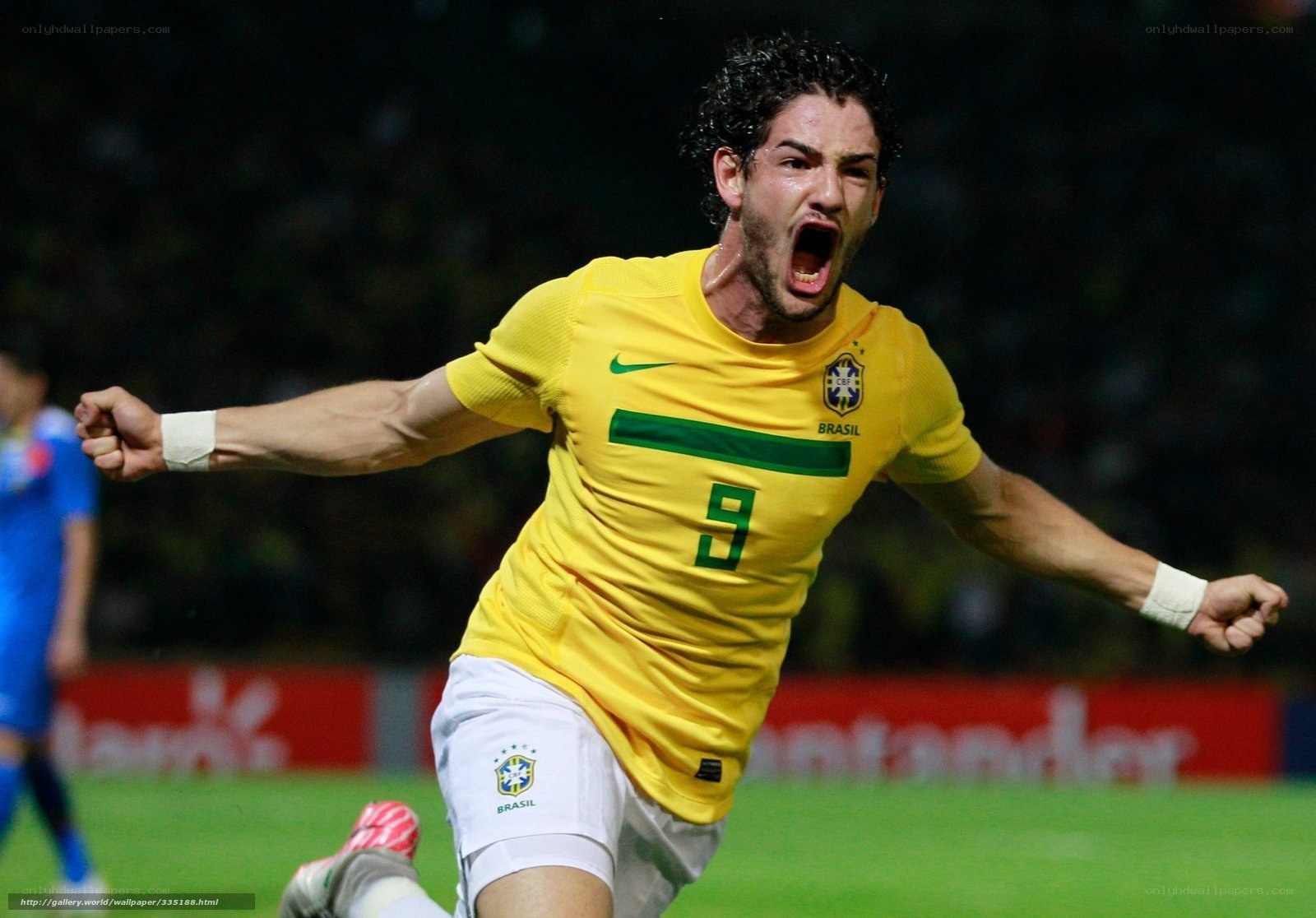 Brazil soccer player celebrating