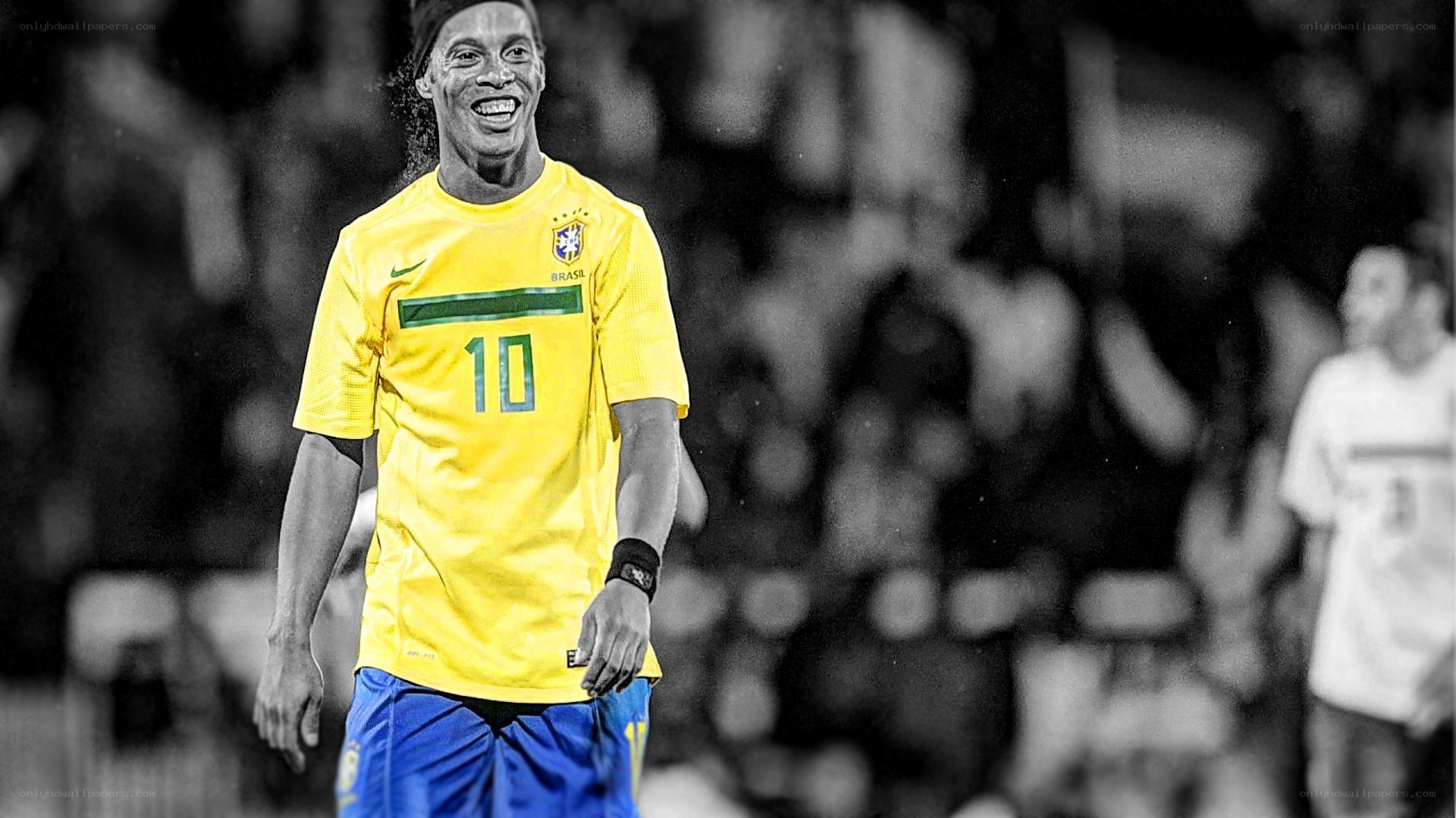Brazil soccer player smiling