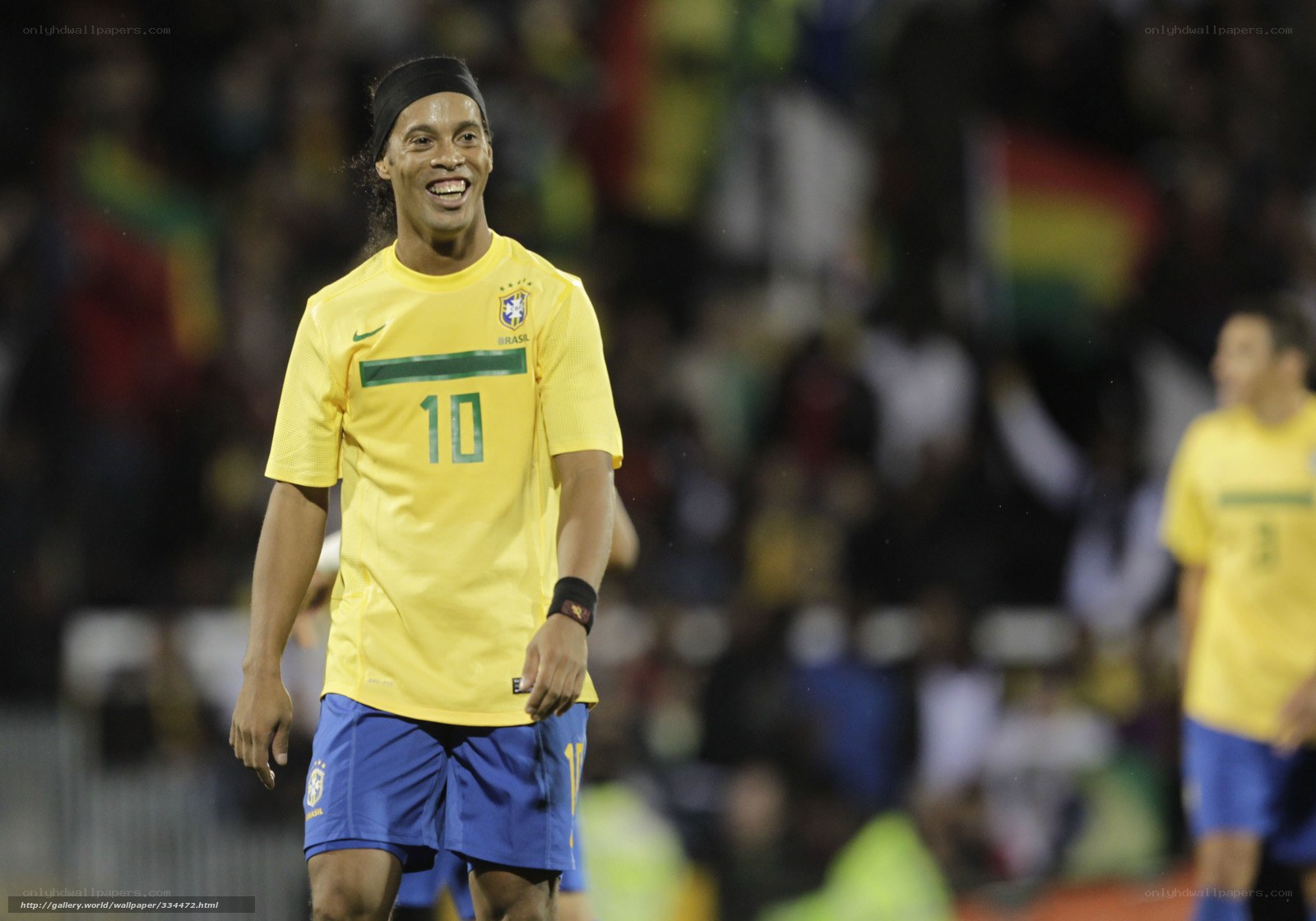 Brazil soccer player smiling