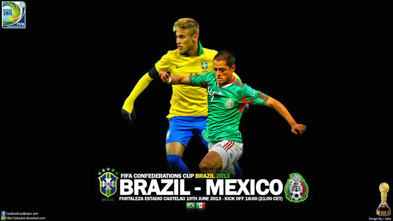 Brazil Vs Mexico Soccer Players