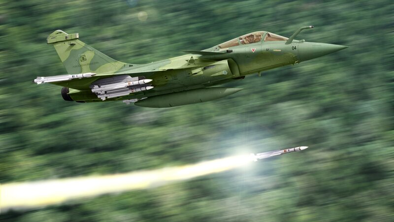 Brazilian fighter jet in flight