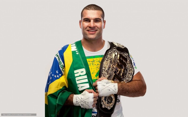 Brazilian fighter with championship belt