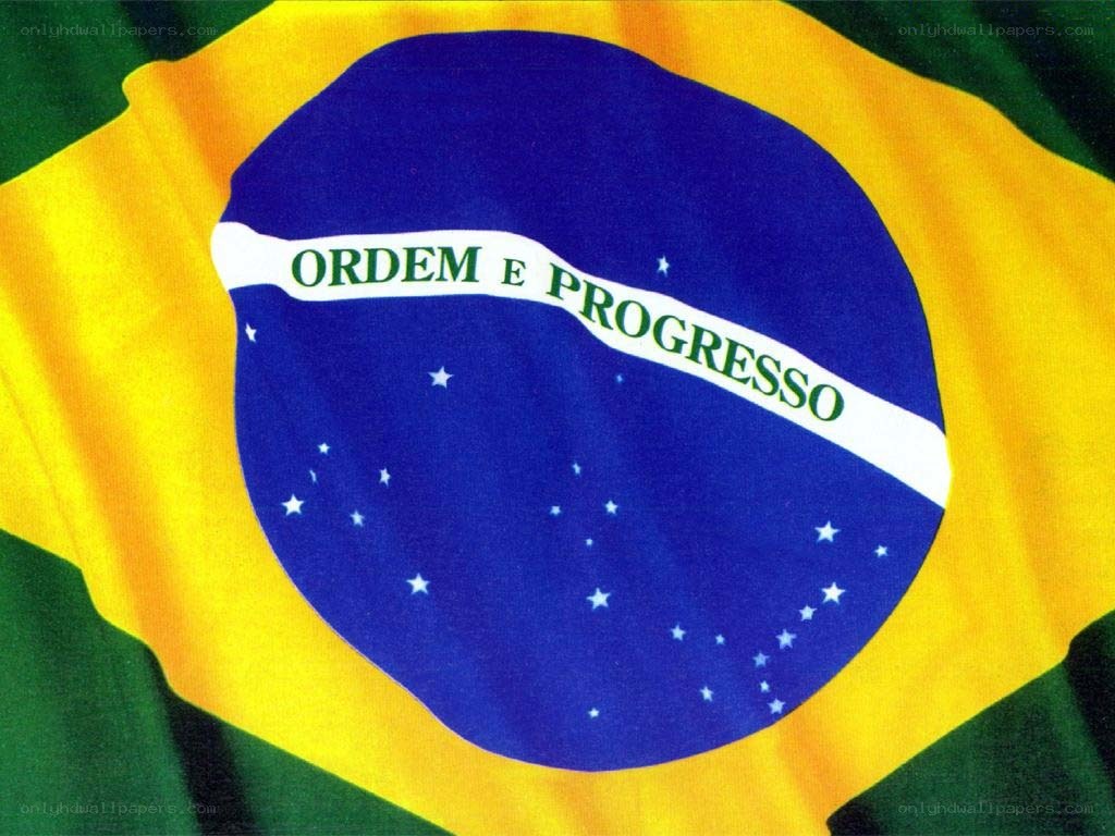 Brazilian flag close-up