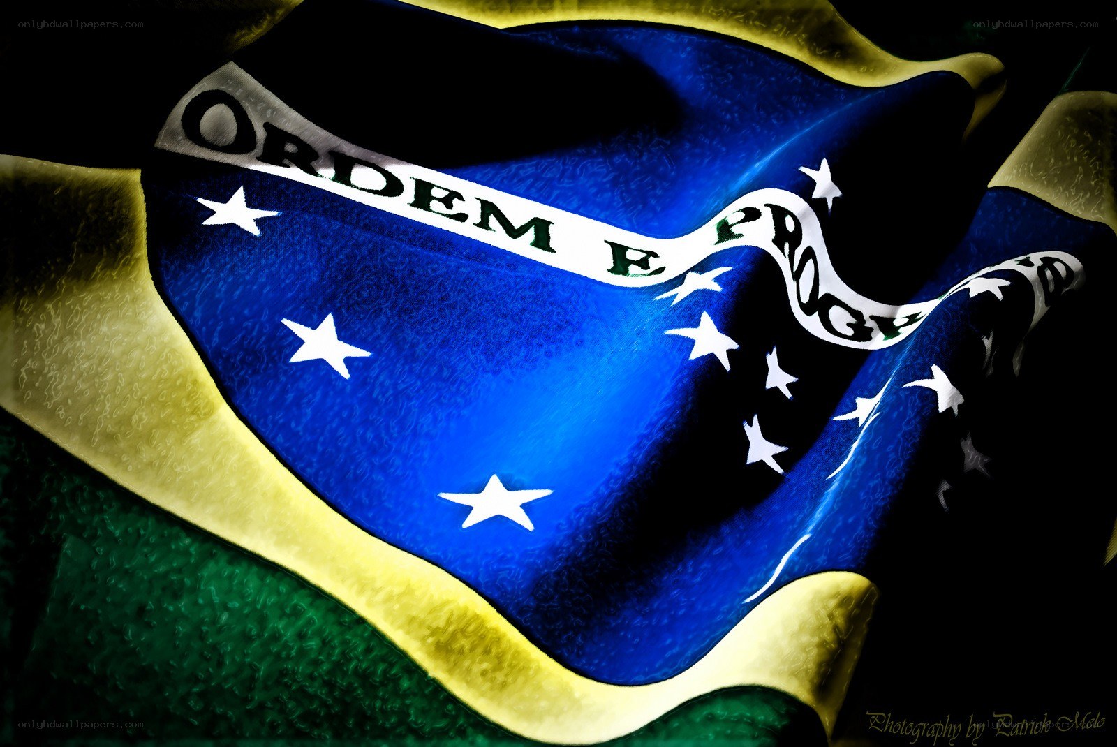Brazilian flag in motion