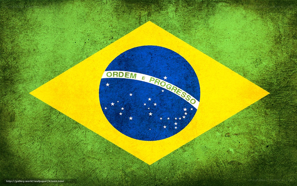 Brazilian flag on textured background