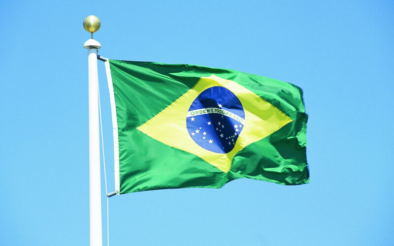 Brazilian Flag Waving — Green