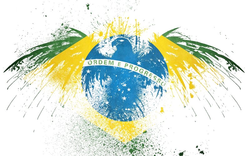Brazilian Flag with Eagle