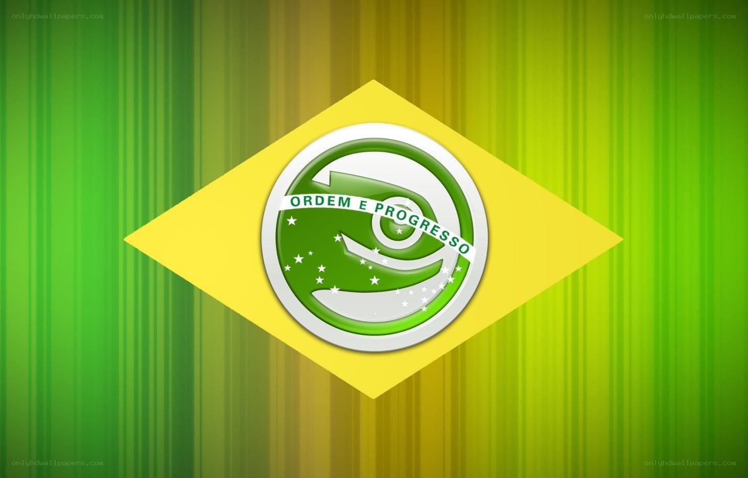 Brazilian flag with emblem