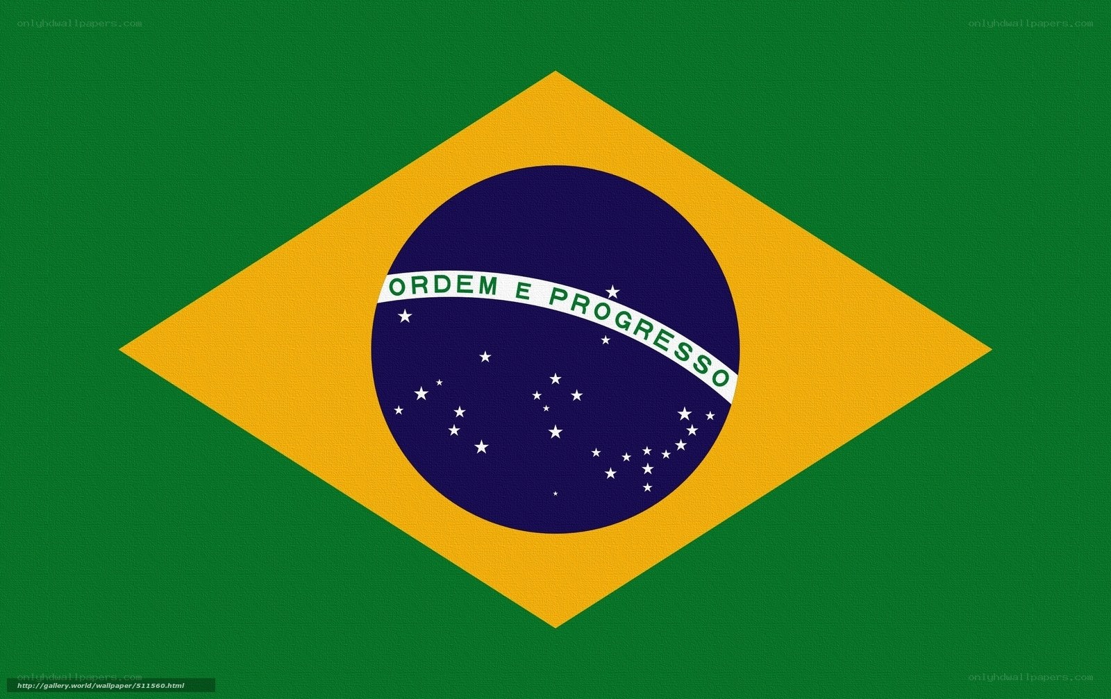 Brazilian flag with emblem