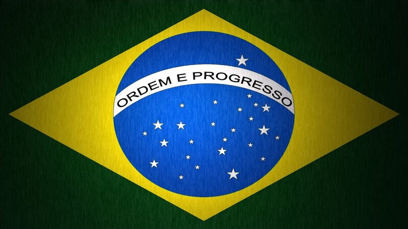 Brazilian flag with texture