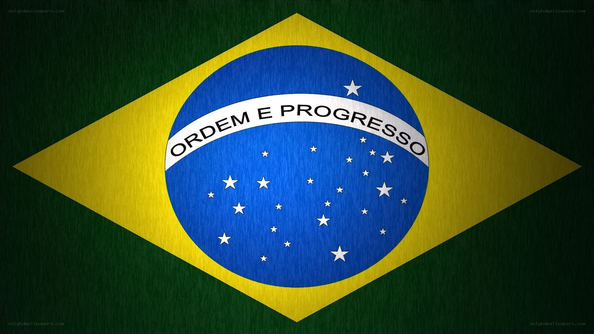 Brazilian flag with texture
