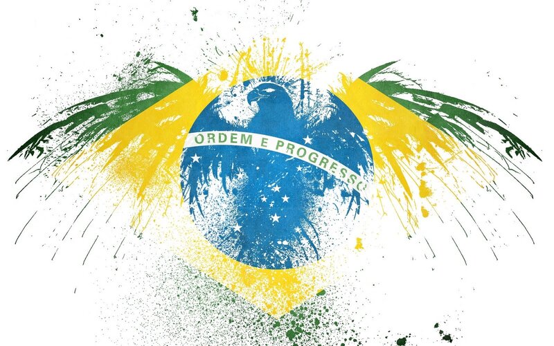 Brazilian Flag with Wings — Green