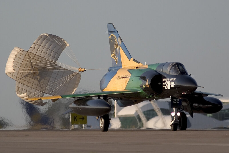Brazilian Mirage III jet landing