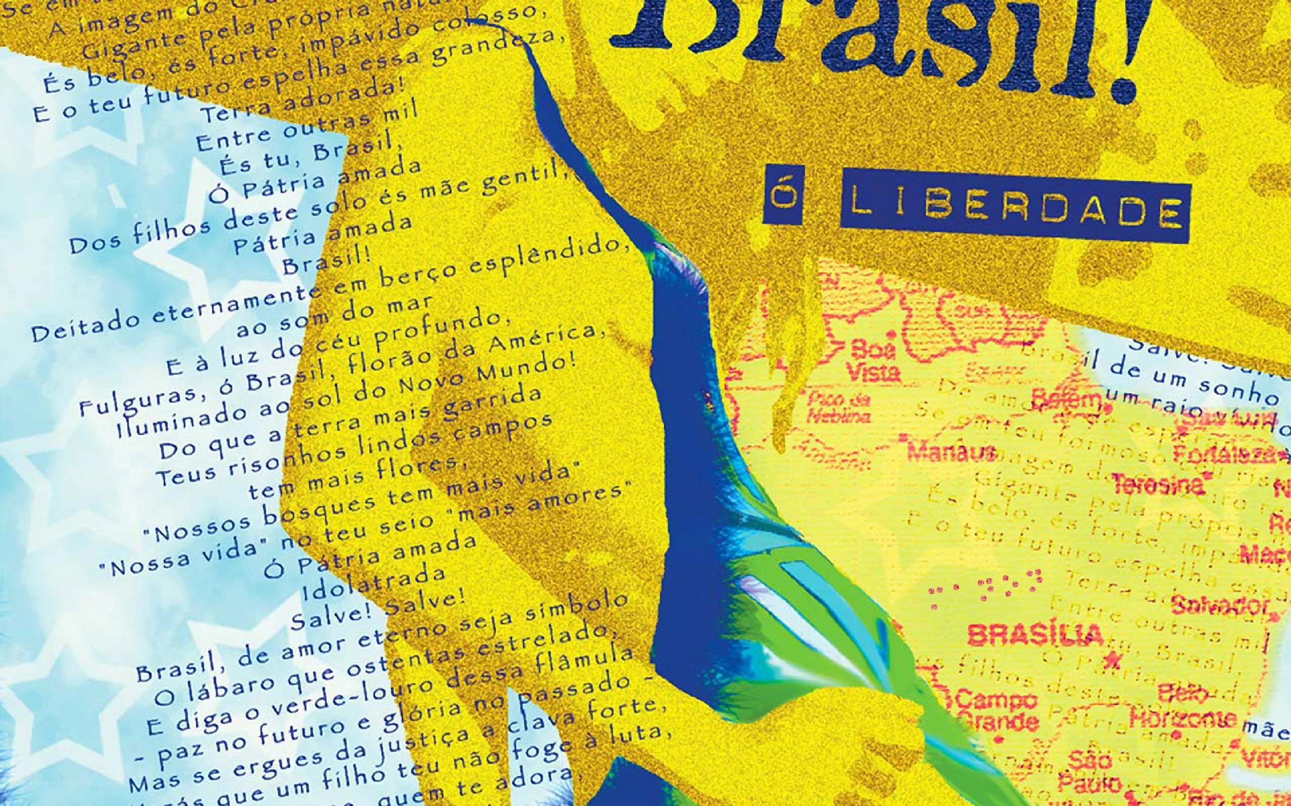 Brazilian national anthem artwork