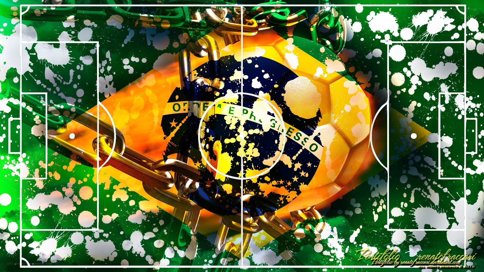Brazilian soccer ball with chains