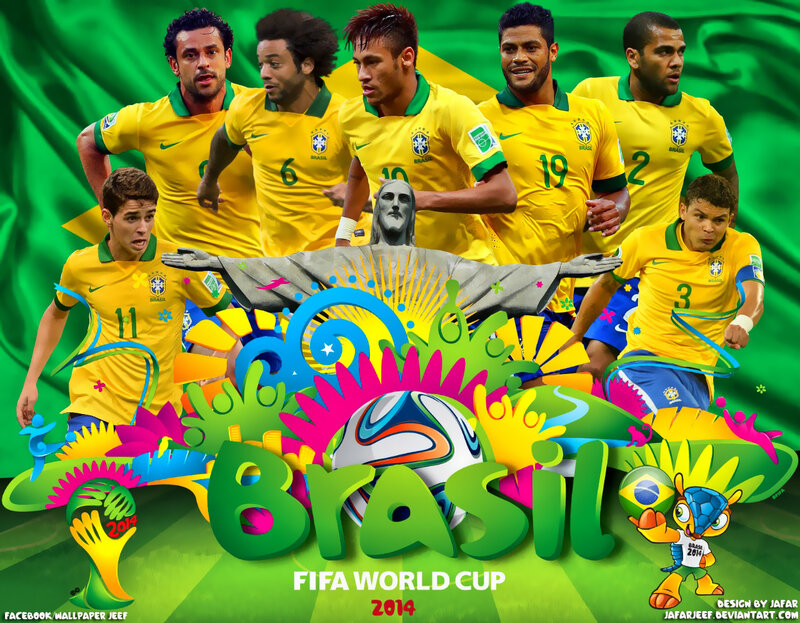 Brazilian Soccer Players — Green, Energetic