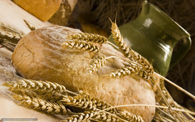 Bread and wheat stalks