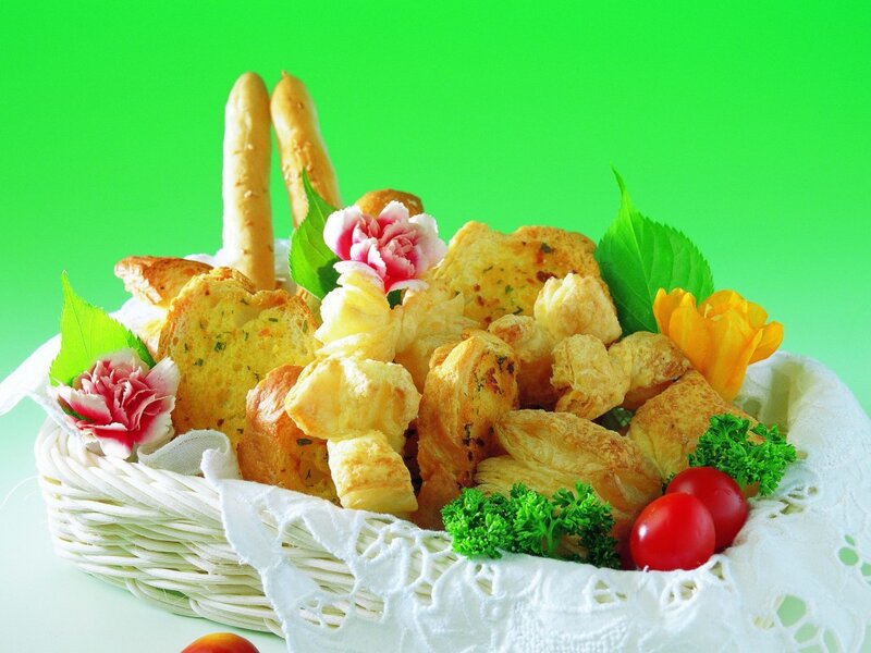 Bread Basket with Garnishes