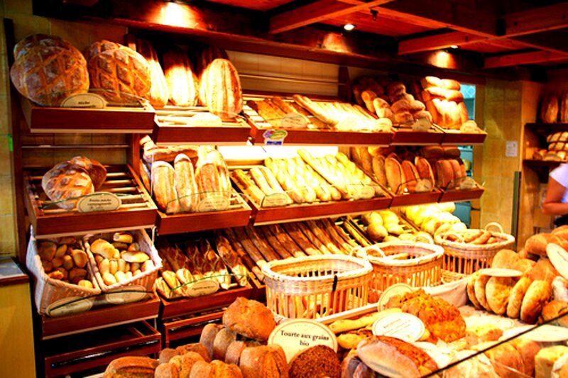 Bread Display in Bakery