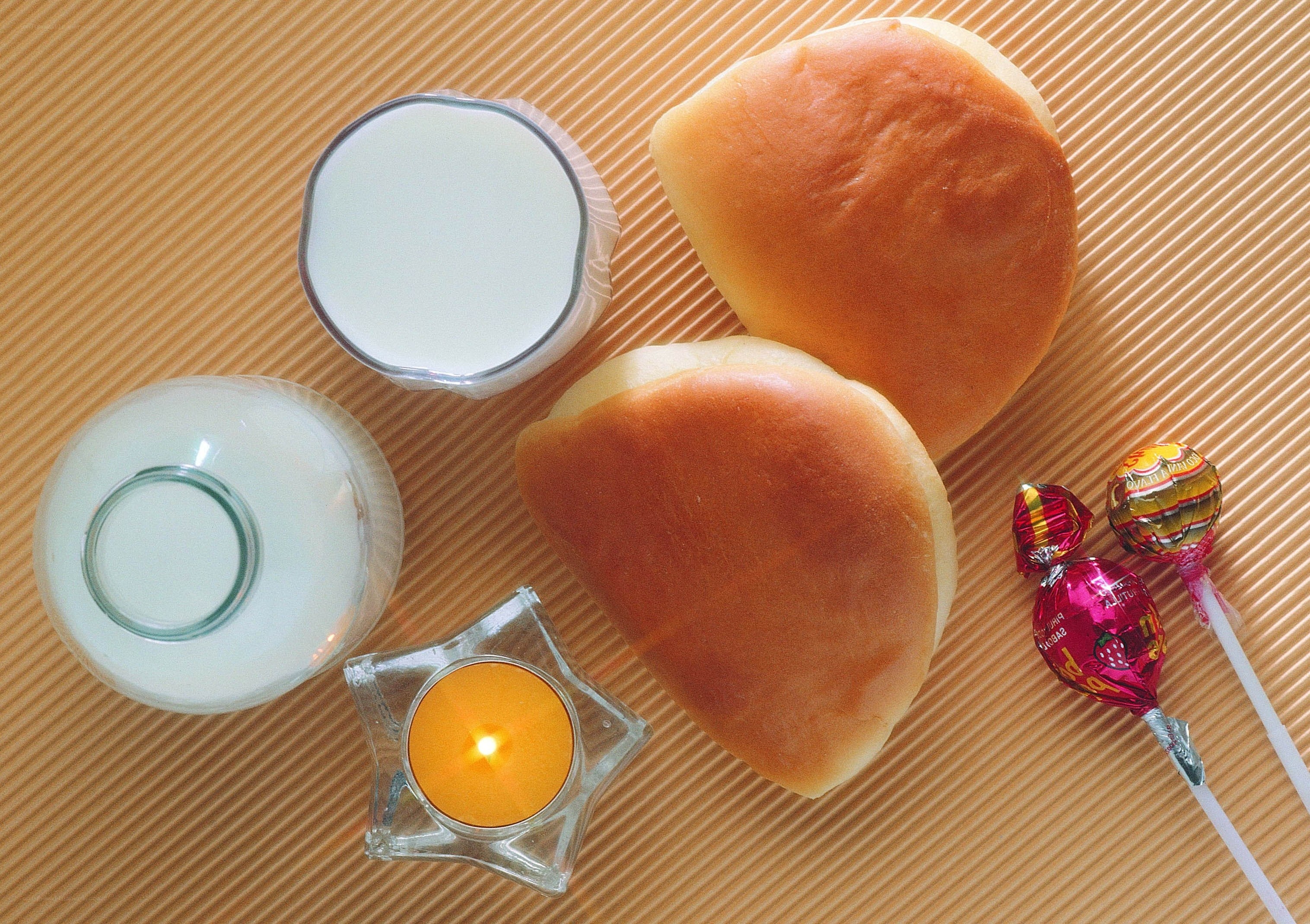Bread, milk, and lollipops