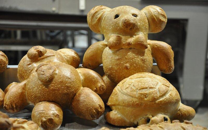 Bread shaped like animals