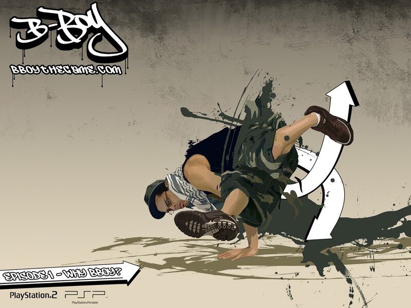 Breakdancer in Action — Gray, Dynamic