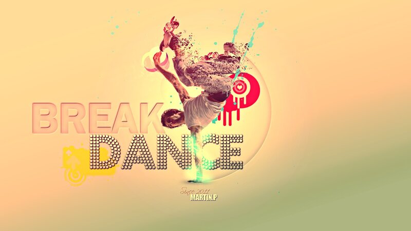 Breakdancer in Mid-air — Yellow