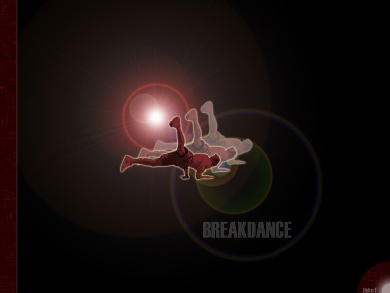 Breakdancer in Motion — Black, Dynamic