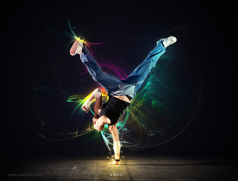 Breakdancer in Motion — Black