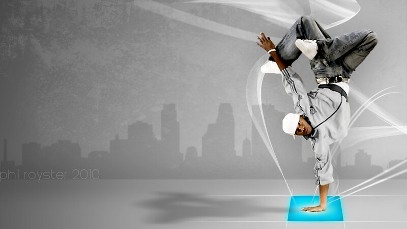 breakdancer performing handstand