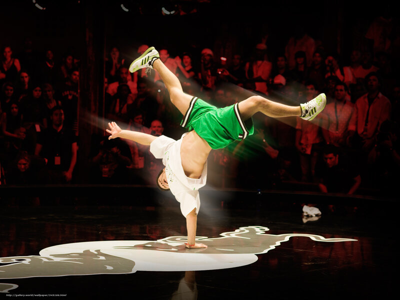 Breakdancer Performing Move — Black