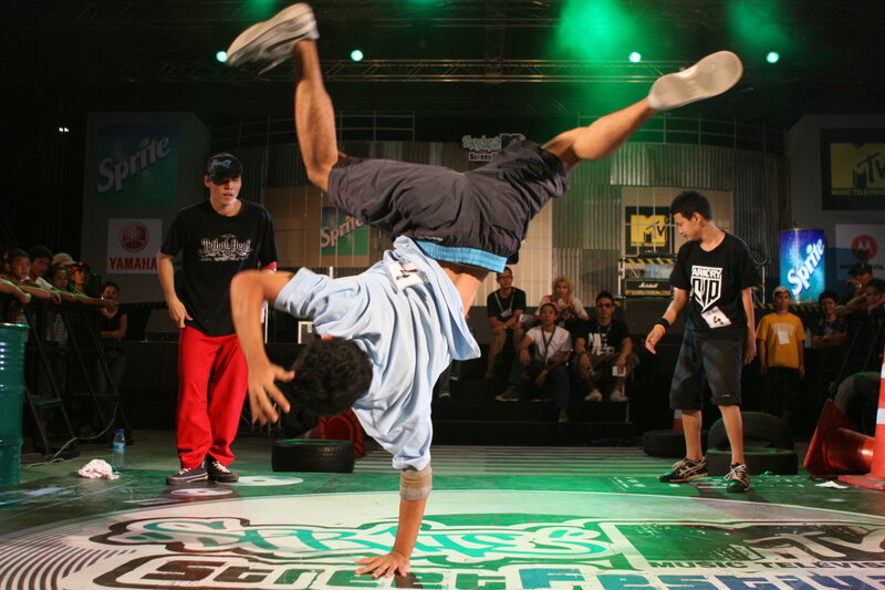 Breakdancer Performing Move — Green