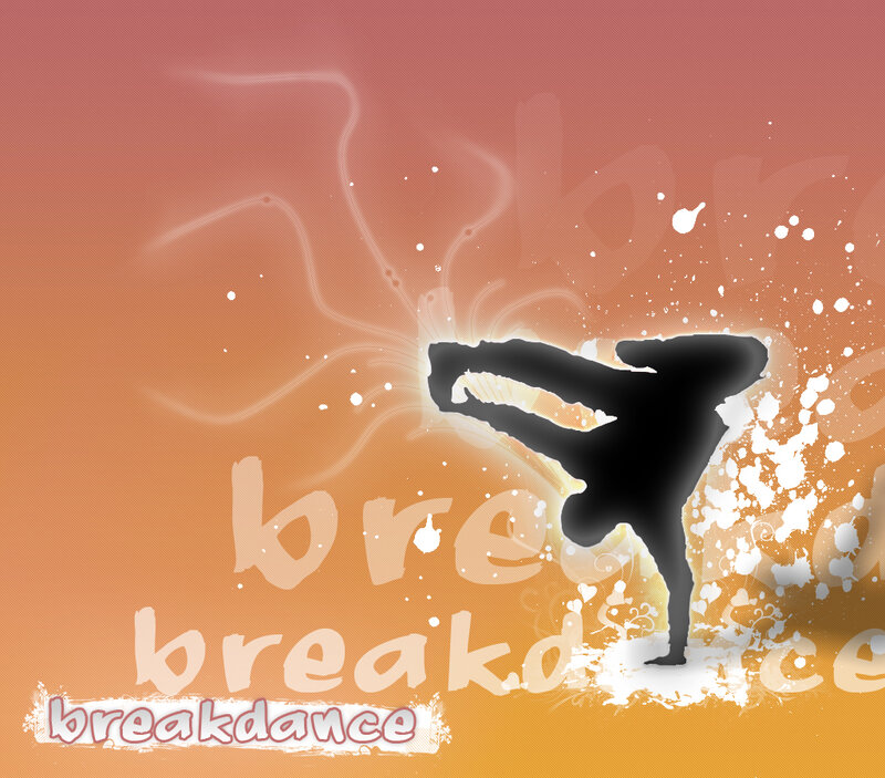 Breakdancer silhouette art