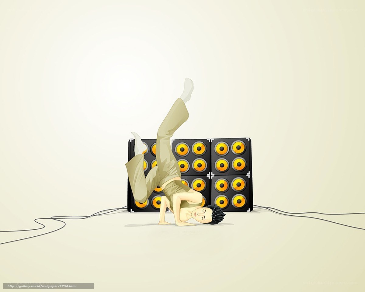 Breakdancer with speakers