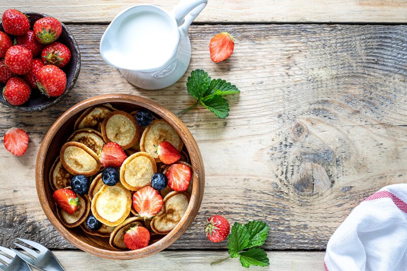Breakfast Bowl with Pancakes