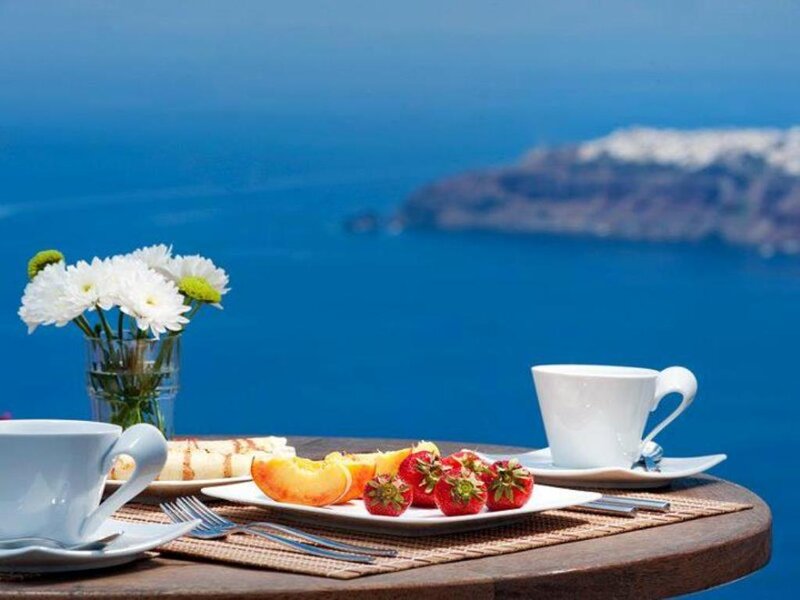 Breakfast on a Balcony — Blue
