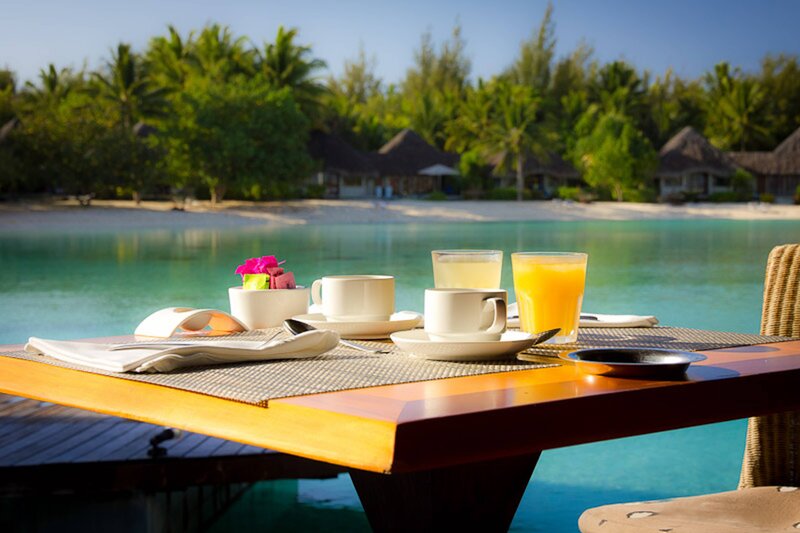 Breakfast on a Table — Blue, Serene