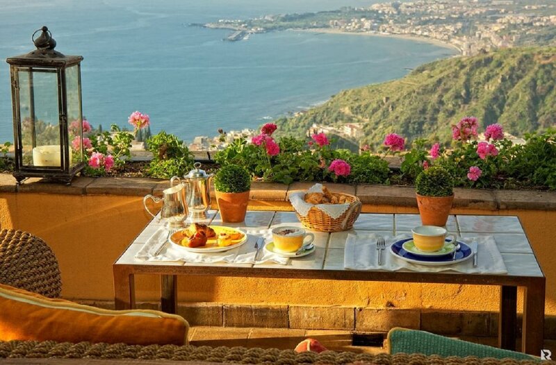 Breakfast on Balcony — Yellow, Serene