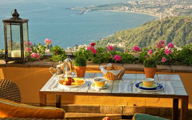 Breakfast on Balcony — Yellow