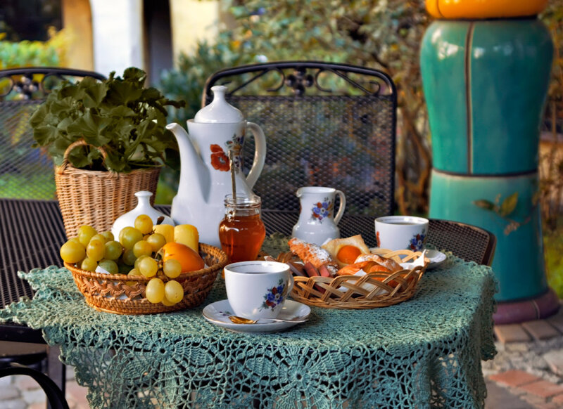 Breakfast on Outdoor Table